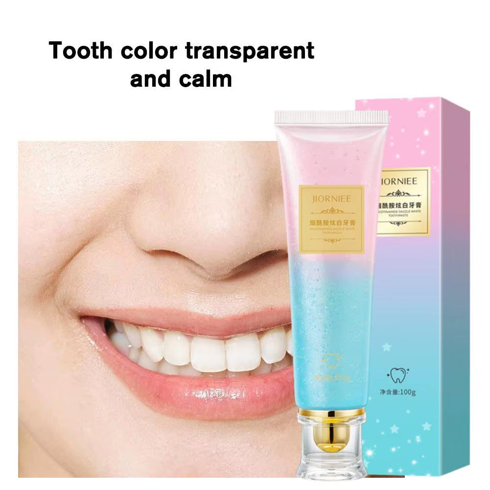 100G Dazzling White Toothpaste Fresh Breath Niacinamide Toothpaste Whitening Remove Breath to Remove Tooth to Bad Stains