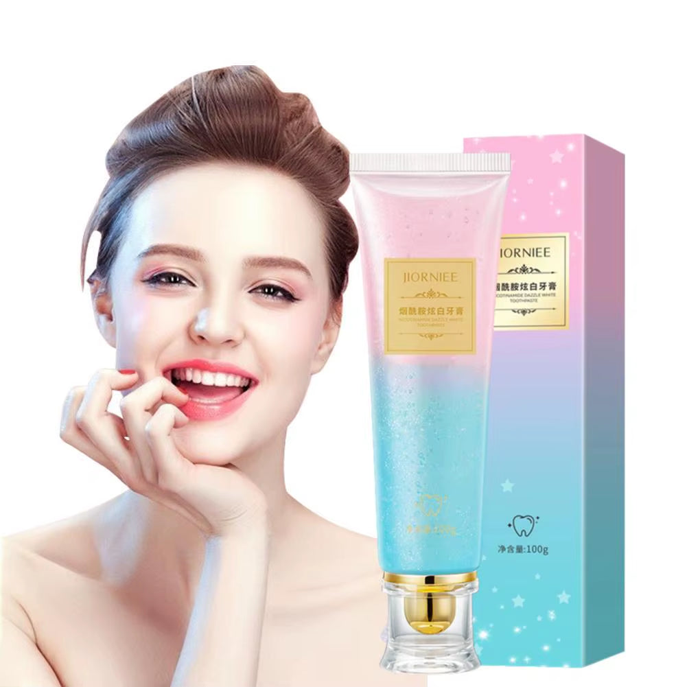 100G Dazzling White Toothpaste Fresh Breath Niacinamide Toothpaste Whitening Remove Breath to Remove Tooth to Bad Stains