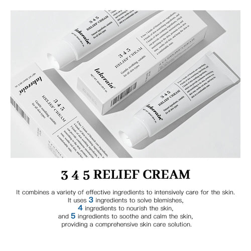 345 Relief Cream Address Blemishes Nourish Anti-Sugar Anti-Oxidation Soothing Care Face Lifting Beauty Moisturizer Korean Cream